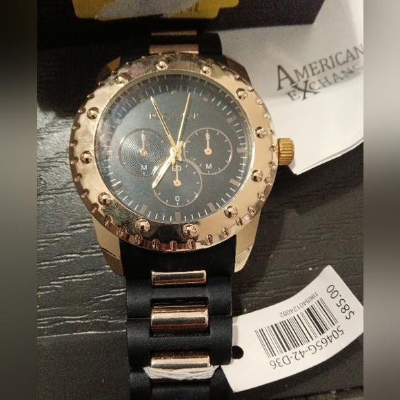 American Exchange Black and Gold Chronograph Watch From Rocawear - Picture 1 of 7